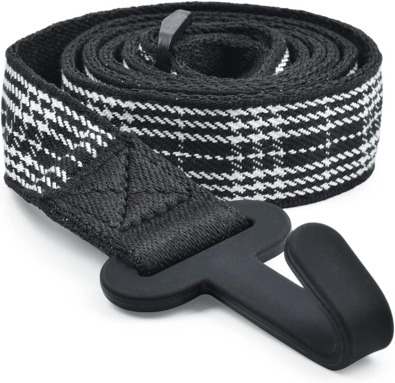 CLOUDMUSIC Ukulele Strap Clip On No Drill J Hook For Soprano Concert Tenor Baritone With Hawaiian Colorful Floral Pattern (Black Strip) - Image 2